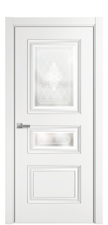 Дверь межкомнатная Турин 4 Цвет Белый Покрытие Эмаль  Наличник L 75 Цена 58675