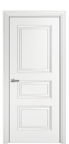 Дверь межкомнатная Turin 4 Цвет Белый Покрытие Эмаль  Наличник ML 85 Цена 61825