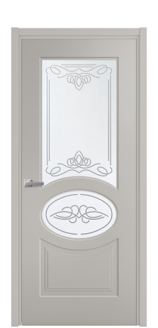 Дверь межкомнатная Lina 6 Цвет Серый Шелк Покрытие Эмаль  Наличник L 50 Цена 46225