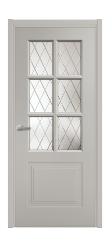 Дверь межкомнатная Paulo 1 Цвет Серый Шелк Покрытие Эмаль  Наличник L 50 Цена 41980