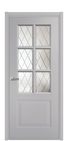 Дверь межкомнатная Paulo 1 Цвет Галечный Покрытие Эмаль  Наличник L 50 Цена 43223