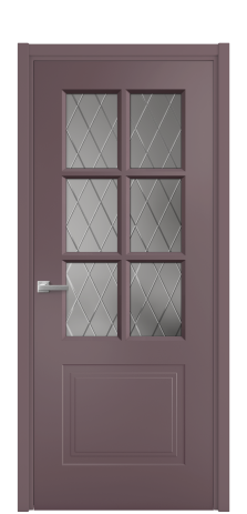 Дверь межкомнатная Paulo 1 Цвет Лиловый Покрытие Эмаль  Наличник L 50 Цена 43773