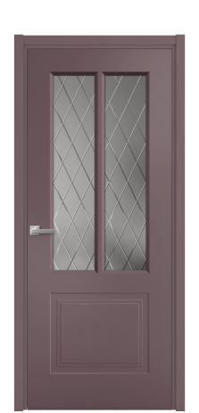 Дверь межкомнатная Paulo 2 Цвет Лиловый Покрытие Эмаль  Наличник L 50 Цена 43773