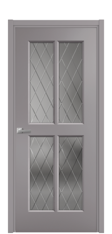 Дверь межкомнатная Paulo 3 Цвет Ирис Покрытие Эмаль  Наличник L 50 Цена 43515