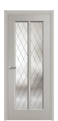 Дверь межкомнатная Paulo 4 Цвет Серый Шелк Покрытие Эмаль  Наличник L 50 Цена 42765