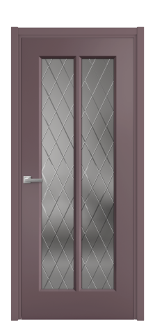 Дверь межкомнатная Paulo 4 Цвет Лиловый Покрытие Эмаль  Наличник L 50 Цена 44758
