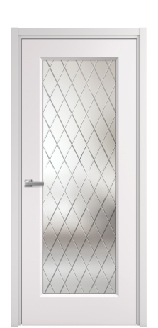 Дверь межкомнатная Рино 1 Цвет Крем Покрытие Эмаль  Наличник L 50 Цена 42765