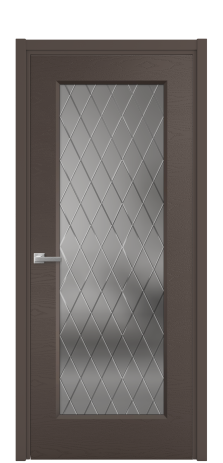 Дверь межкомнатная Rino 1 Цвет Коричневый Brash Покрытие Эмаль брашированная  Наличник L 50 Цена 47415