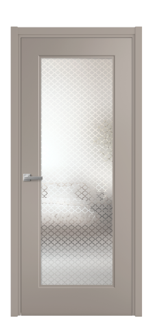 Дверь межкомнатная Rino 1 Цвет Какао Покрытие Эмаль  Наличник L 50 Цена 43185