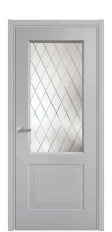 Дверь межкомнатная Рино 2 Цвет Галечный Покрытие Эмаль  Наличник L 50 Цена 43223