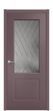 Дверь межкомнатная Рино 2 Цвет Лиловый Покрытие Эмаль  Наличник L 50 Цена 44558