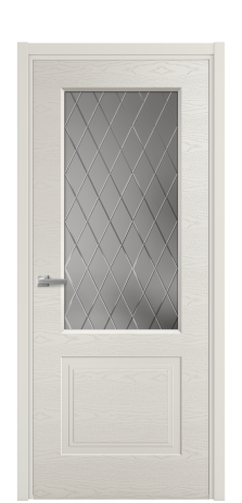 Дверь межкомнатная Rino 2 Цвет Дымчатый Brash Покрытие Эмаль брашированная  Наличник L 50 Цена 47215