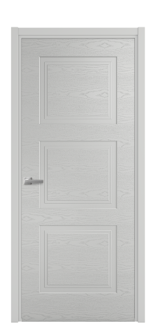 Дверь межкомнатная Рино 3 Цвет Телегрей Brash Покрытие Эмаль брашированная  Наличник L 50 Цена 44375