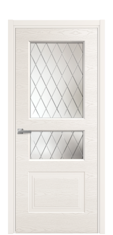 Дверь межкомнатная Rino 4 Цвет Молочный Brash Покрытие Эмаль брашированная  Наличник L 50 Цена 45950