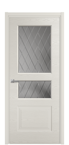 Дверь межкомнатная Rino 4 Цвет Дымчатый Brash Покрытие Эмаль брашированная  Наличник L 50 Цена 46500