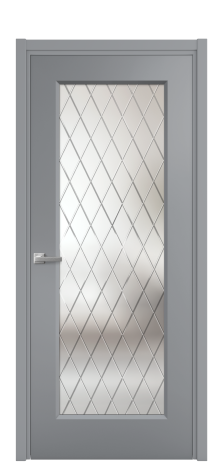 Дверь межкомнатная Плэйн 1 Цвет Гриджио Покрытие Эмаль  Наличник L 50 Цена 42958