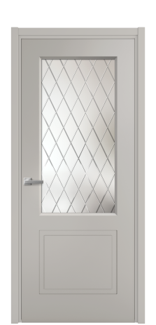 Дверь межкомнатная Плэйн 2 Цвет Серый Шелк Покрытие Эмаль  Наличник L 50 Цена 41025