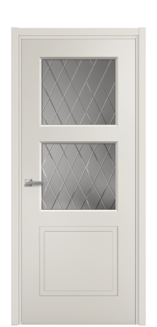 Дверь межкомнатная Плэйн 3 Цвет Дымчатый Покрытие Эмаль  Наличник L 50 Цена 41600