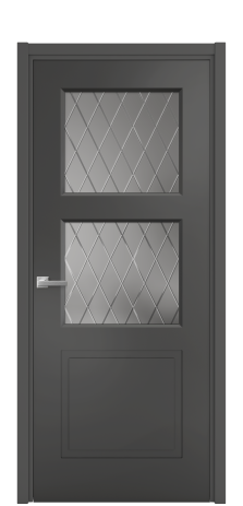 Дверь межкомнатная Плэйн 3 Цвет Антрацит Покрытие Эмаль  Наличник L 50 Цена 42793