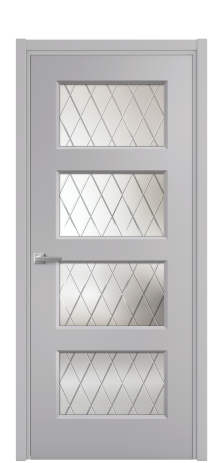 Дверь межкомнатная Плэйн 4 Цвет Галечный Покрытие Эмаль  Наличник L 50 Цена 42243