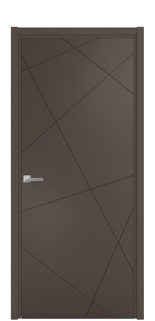 Дверь межкомнатная Twist 01 Цвет Коричневый Покрытие Эмаль  Наличник L 50 Цена 40668