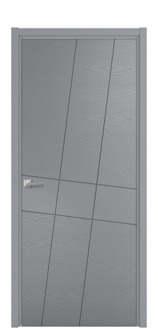 Дверь межкомнатная Twist 02 Цвет Гриджио Brash Покрытие Эмаль брашированная  Наличник L 50 Цена 46325