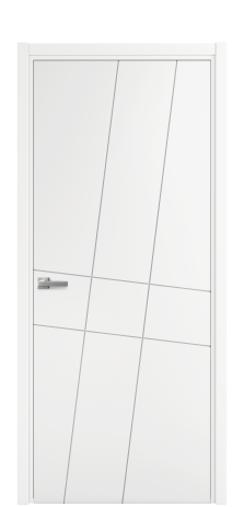 Дверь межкомнатная Твист 02 Цвет Белый Покрытие Эмаль  Наличник L 50 Цена 39475