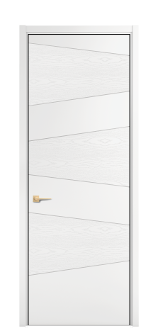 Дверь межкомнатная Твист 03 Цвет Белый Brash Покрытие ЭМАЛИ Эмаль брашированная Наличник L 50 Цена 43375
