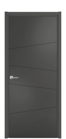 Дверь межкомнатная Твист 03 Цвет Антрацит Покрытие Эмаль  Наличник L 50 Цена 40668