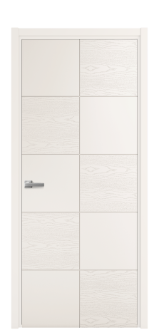 Дверь межкомнатная Linea 03 Цвет Молочный Brash Покрытие Эмаль брашированная  Наличник L 50 Цена 46325