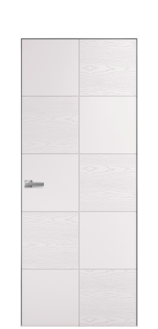 Дверь межкомнатная Linea 03 Цвет Крем Brash Покрытие Эмаль брашированная  Наличник Скрытый короб хром Цена 46300