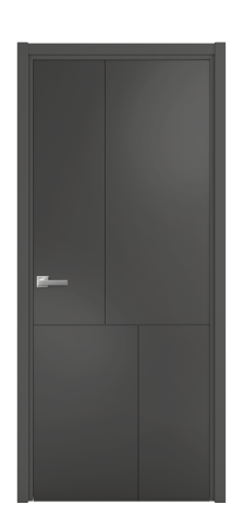 Дверь межкомнатная Linea 04 Цвет Антрацит Покрытие Эмаль  Наличник L 50 Цена 40668