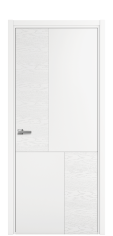 Дверь межкомнатная Linea 04 Цвет Белый Brash Покрытие Эмаль брашированная  Наличник L 50 Цена 46325