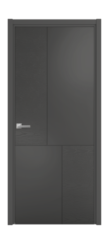 Дверь межкомнатная Linea 04 Цвет Антрацит Brash Покрытие Эмаль брашированная  Наличник L 50 Цена 46325