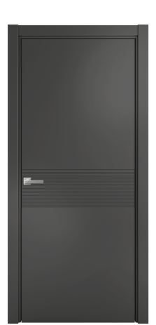 Дверь межкомнатная Mezzo 01 Цвет Антрацит Покрытие Эмаль  Наличник L 75 Цена 43818