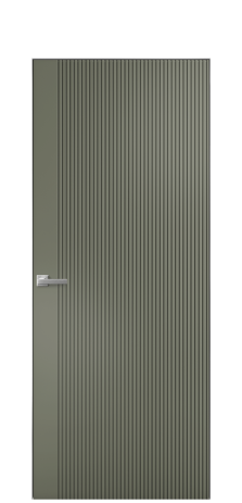 Дверь межкомнатная Mezzo 12 Цвет Зеленый Покрытие Эмаль  Наличник Скрытый короб хром Цена 43793