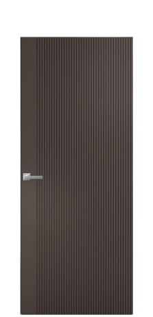 Дверь межкомнатная Mezzo 12 Цвет Коричневый Покрытие Эмаль  Наличник Скрытый короб хром Цена 43793