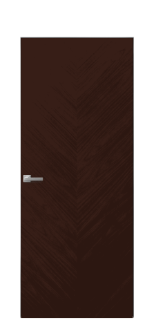 Дверь межкомнатная Unit 04 Цвет Каштановый Орех Покрытие Шпон натуральный  Наличник Скрытый короб хром Цена 54850