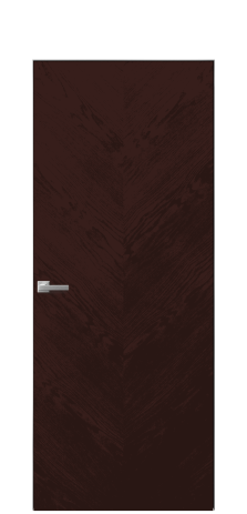 Дверь межкомнатная Unit 04 Цвет Мореный Дуб Покрытие Шпон натуральный  Наличник Скрытый короб хром Цена 51850