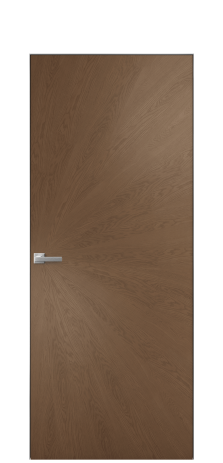 Дверь межкомнатная Юнит 07 Цвет Дуб Темный Покрытие Шпон натуральный  Наличник Скрытый короб хром Цена 59850