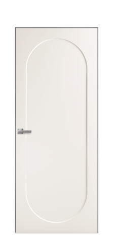 Дверь межкомнатная Anse 1 Цвет Молочный Покрытие Эмаль  Наличник Скрытый короб хром Цена 44450