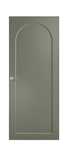 Дверь межкомнатная Anse 3 Цвет Зеленый Покрытие Эмаль  Наличник Скрытый короб хром Цена 45893