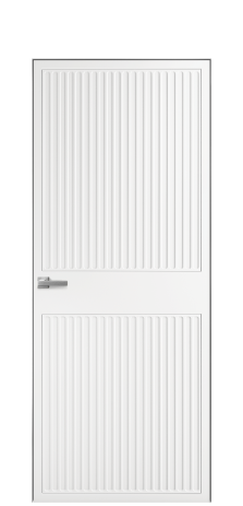 Дверь межкомнатная Space 22 Цвет Белый Покрытие Эмаль  Наличник Скрытый короб хром Цена 49450