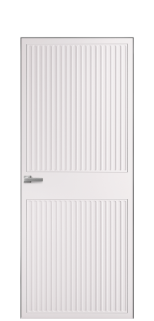 Дверь межкомнатная Space 22 Цвет Крем Покрытие Эмаль  Наличник Скрытый короб хром Цена 49450