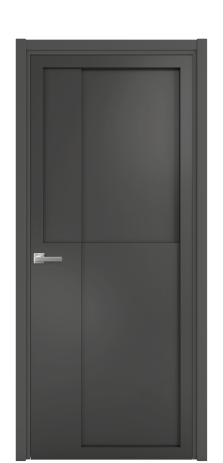 Дверь межкомнатная Podio 02 Цвет Антрацит Покрытие Эмаль  Наличник L 50 Цена 51168