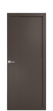 Дверь межкомнатная Podio 02 Цвет Коричневый Покрытие Эмаль  Наличник Скрытый короб хром Цена 51143