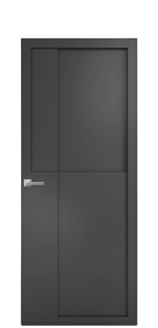 Дверь межкомнатная Podio 02 Цвет Антрацит Покрытие Эмаль  Наличник Скрытый короб хром Цена 51143