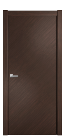 Дверь межкомнатная Porte 39-00 Цвет Каштановый Орех Покрытие Шпон натуральный диагональ Наличник L 75 Цена 56538