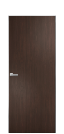 Дверь межкомнатная Porte 39-00 Цвет Каштановый Орех Покрытие Шпон натуральный вертикаль Наличник Скрытый короб хром Цена 45350