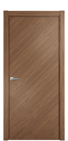 Дверь межкомнатная Porte 39-00 Цвет Американский Орех Покрытие Шпон натуральный диагональ Наличник L 75 Цена 56538